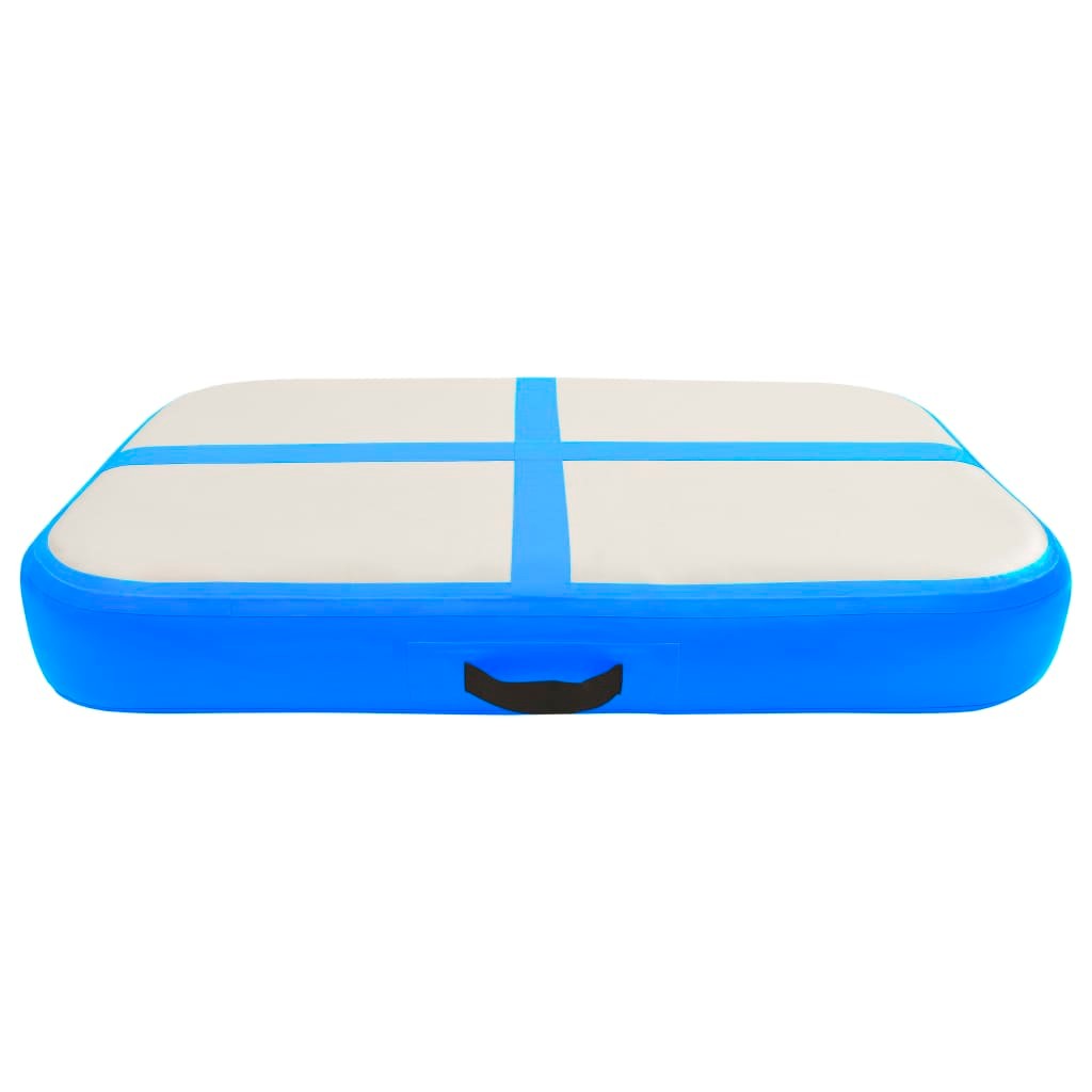 Inflatable Gymnastics Mat with Pump 60x100x10 cm PVC Blue